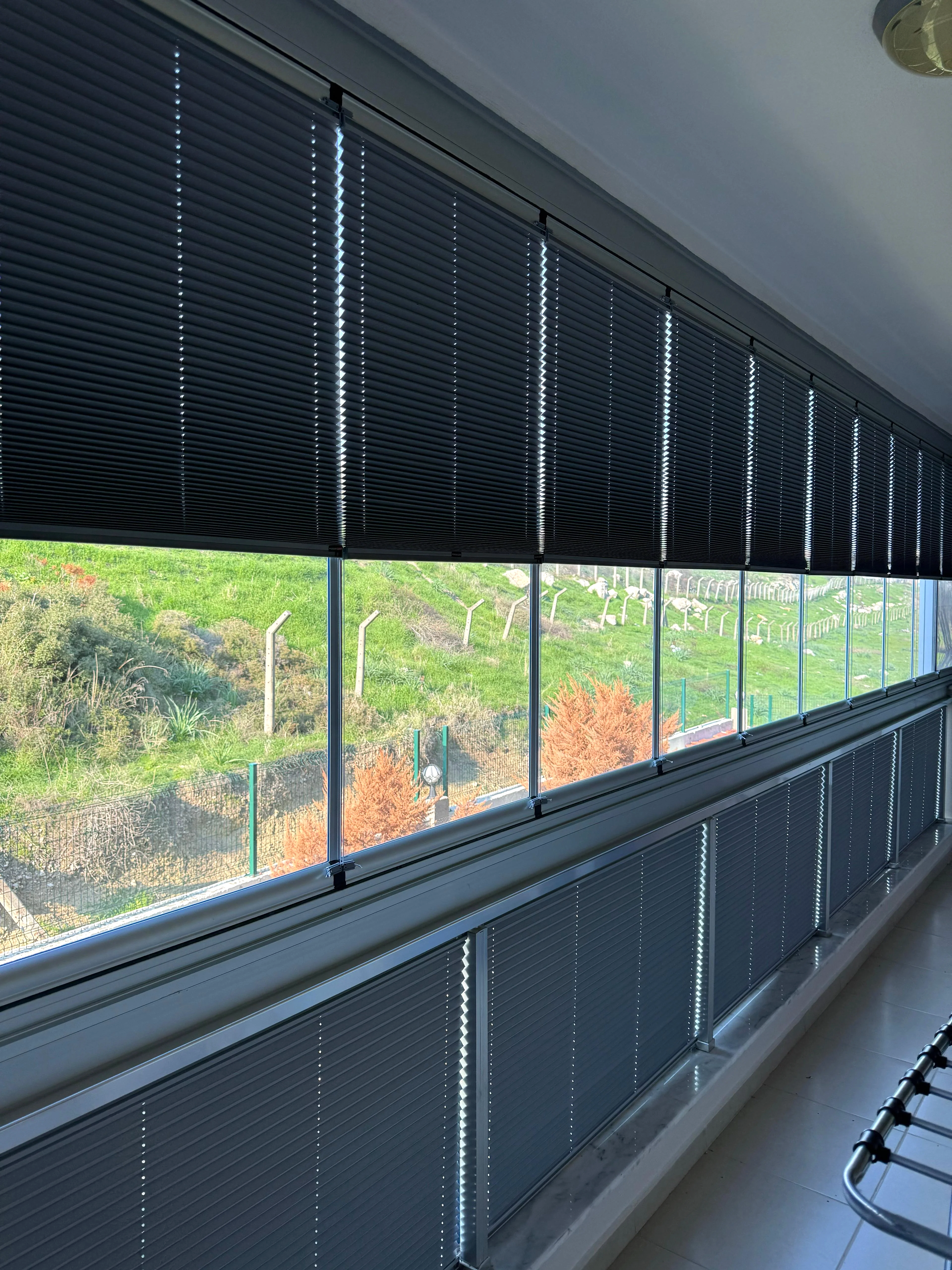 Pimapen ve Cam Balkon İçin Güneş Kırıcı Plise Perde