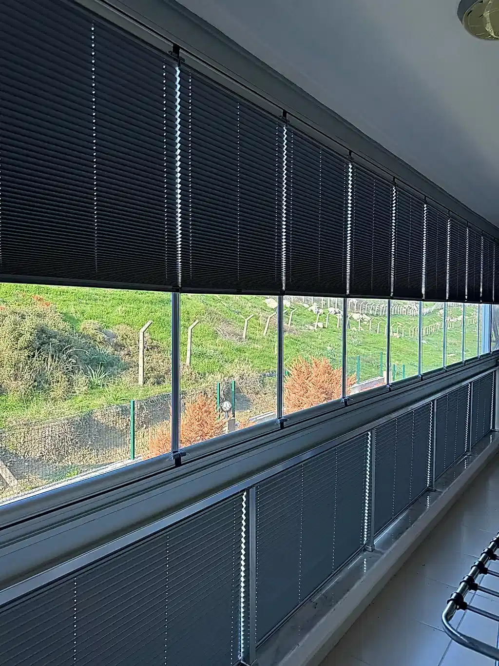 Pimapen ve Cam Balkon İçin Güneş Kırıcı Plise Perde