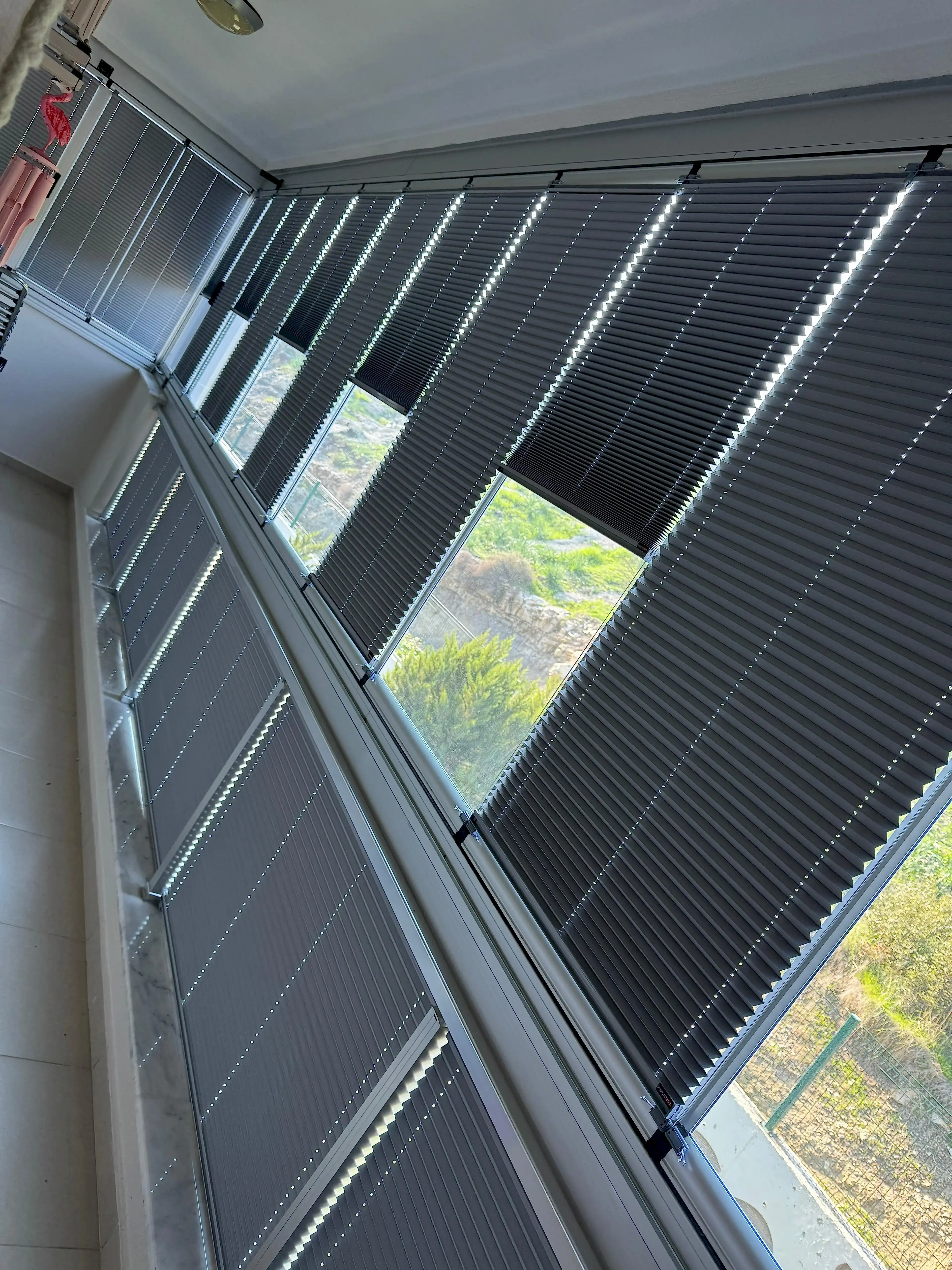 Pimapen ve Cam Balkon İçin Güneş Kırıcı Plise Perde