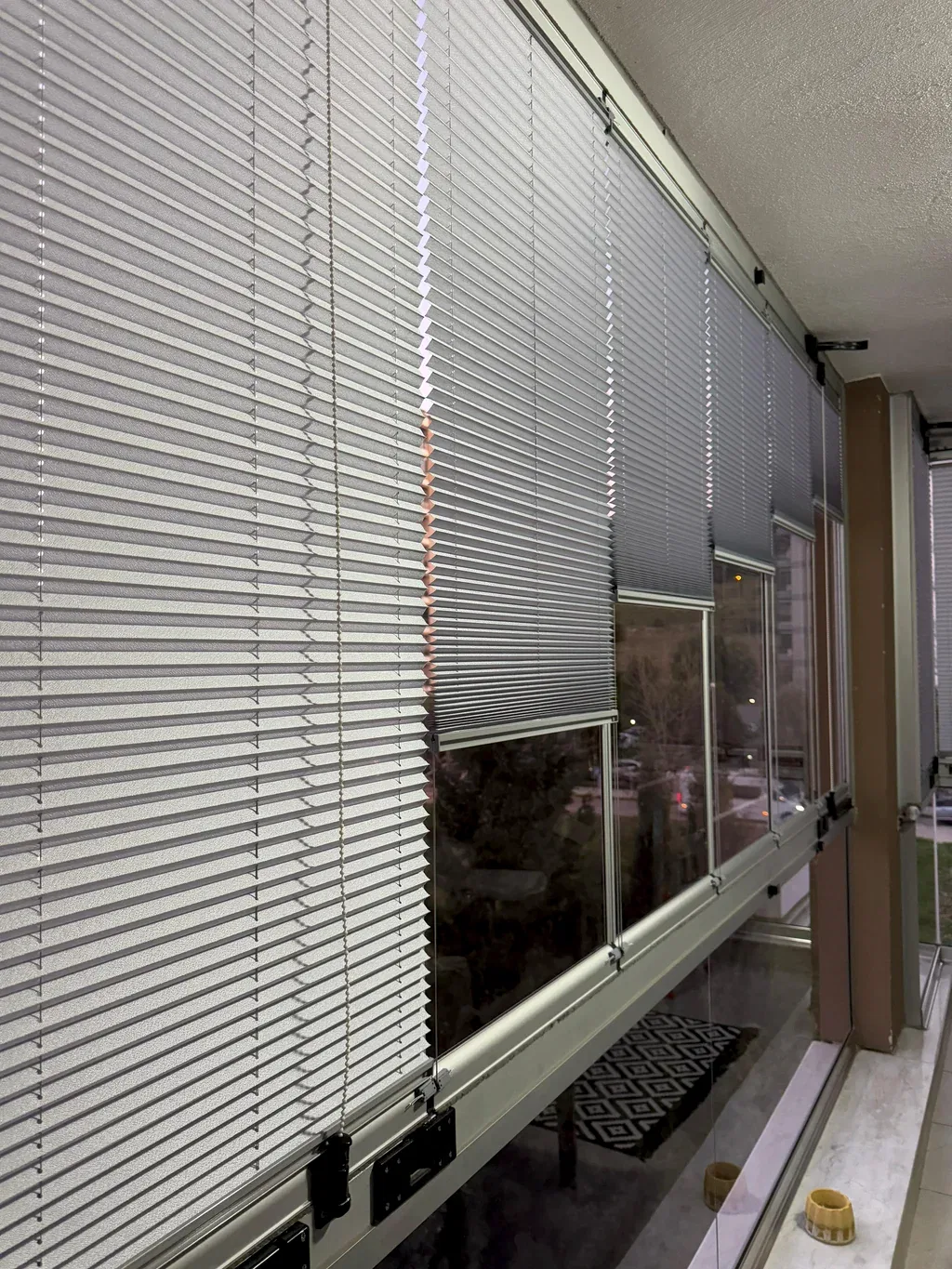 Pimapen ve Cam Balkon İçin Güneş Kırıcı Plise Perde