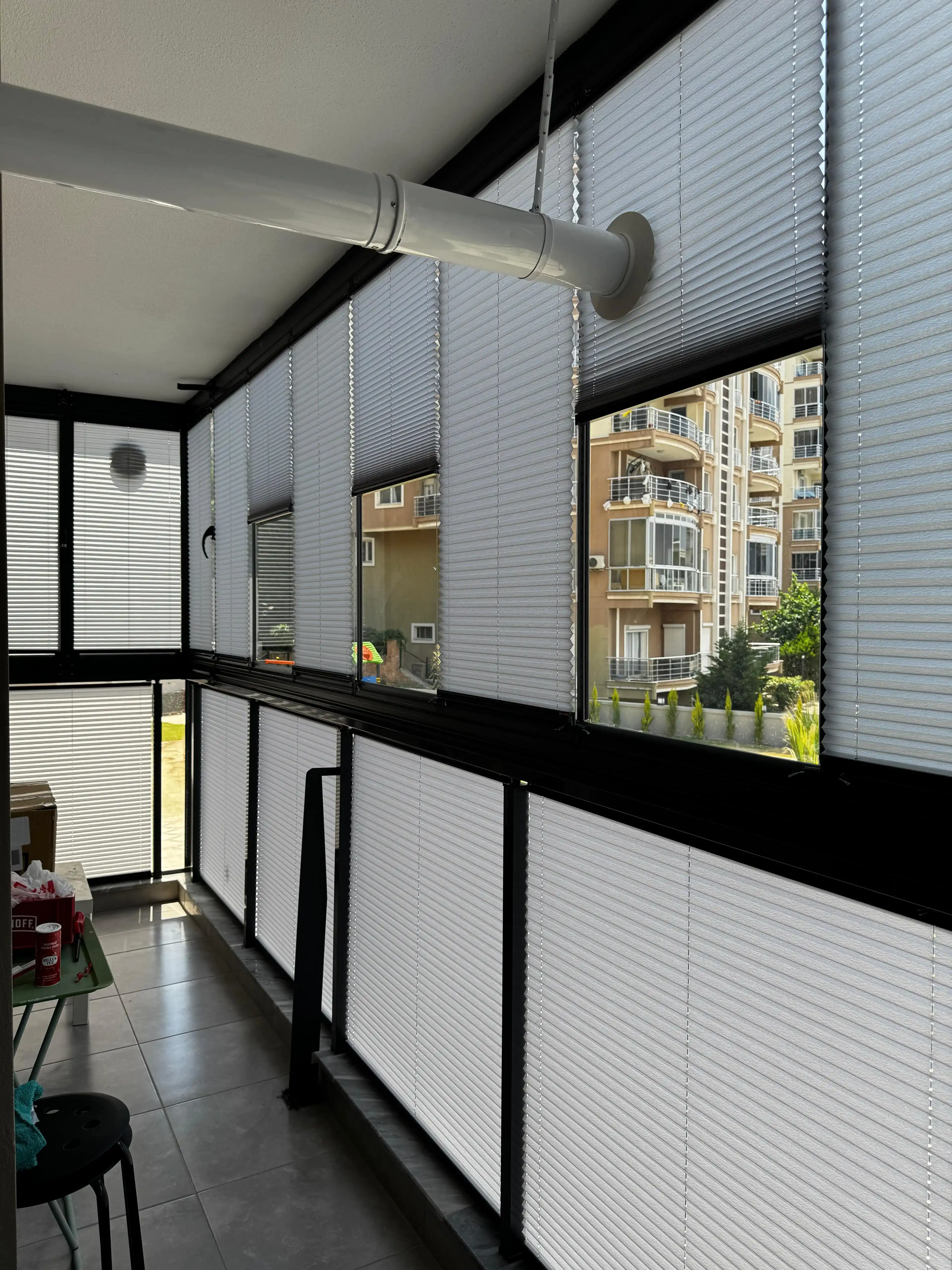 Pimapen ve Cam Balkon İçin Güneş Kırıcı Plise Perde