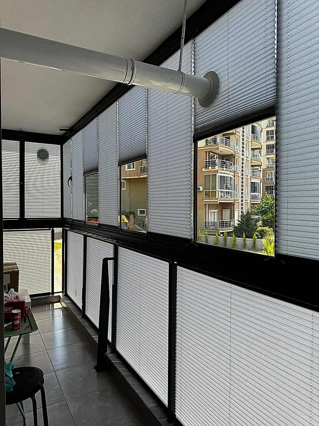 Pimapen ve Cam Balkon İçin Güneş Kırıcı Plise Perde